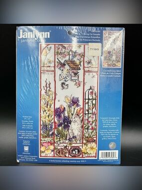 Janlynn Spring Cat Counted Cross Stitch Wall Art Kit - Multi-Color